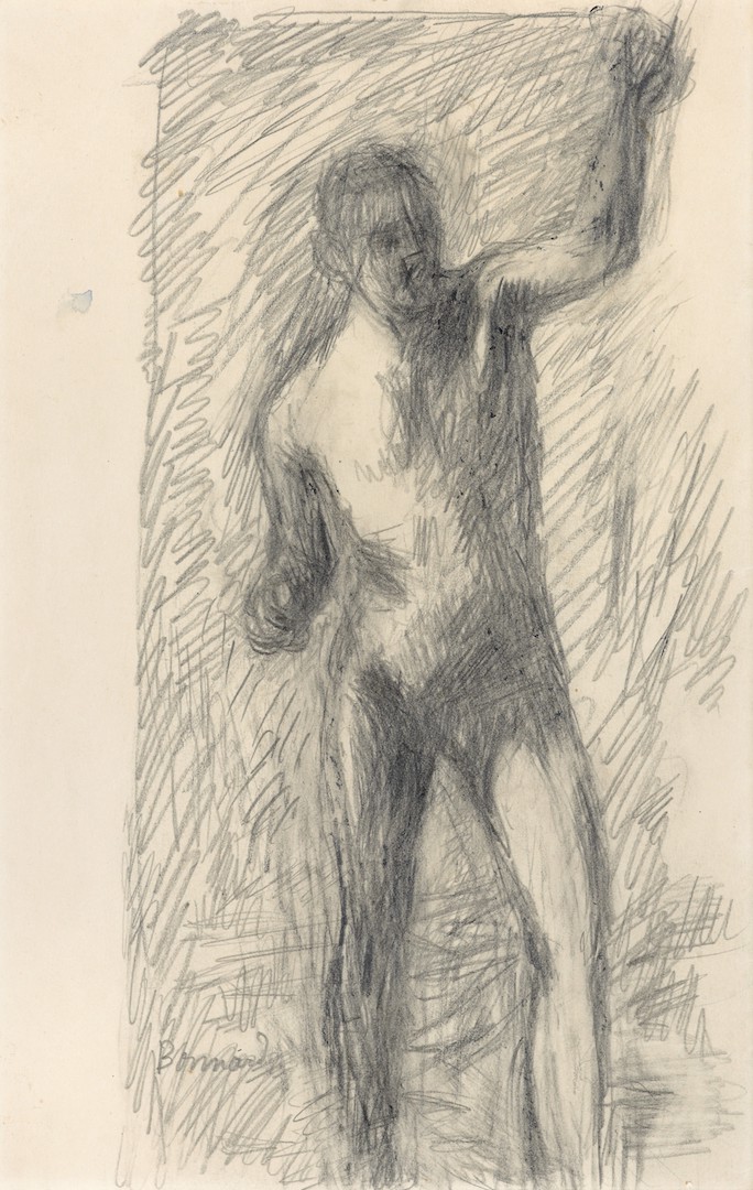 Naked man [Self-portrait, study for Le Boxeur]