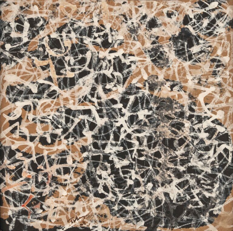 Black and Orange with White Lines